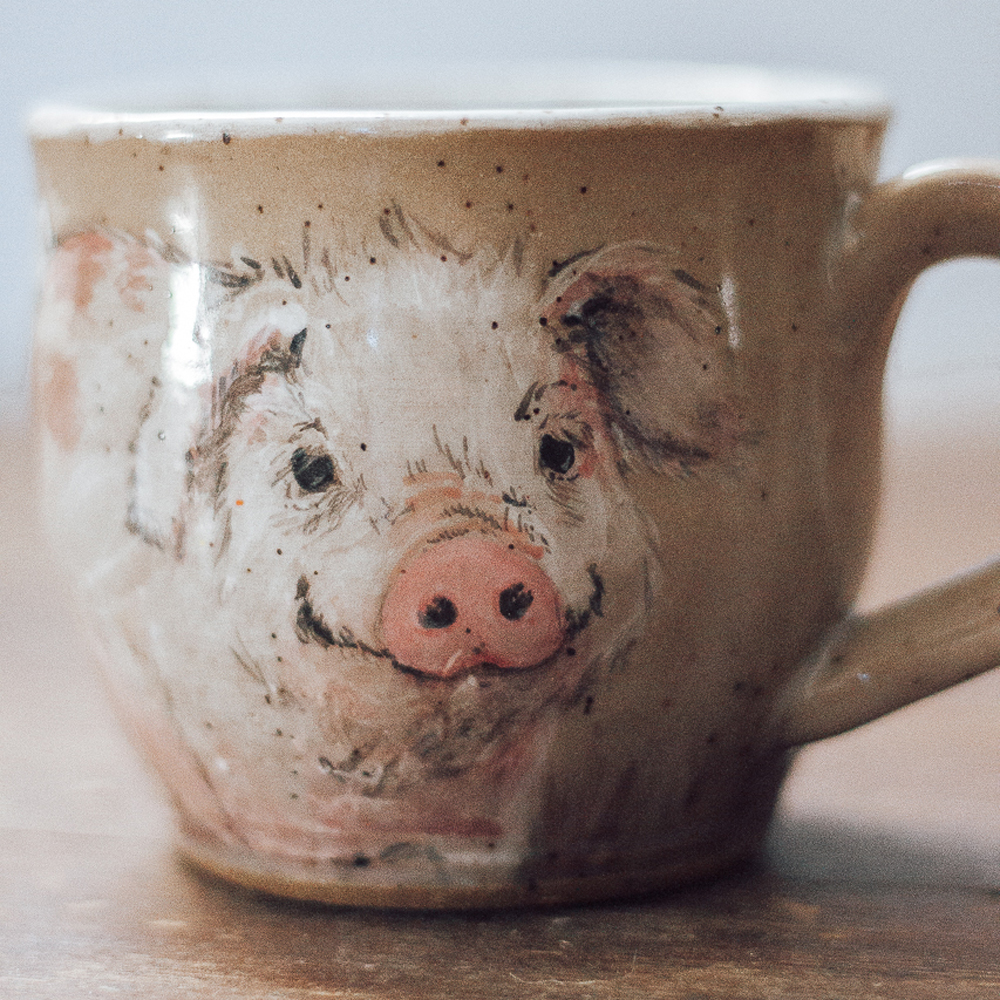 <p style="font-size: 16px; line-height: 150%;"><strong>Pig Mug&emsp;</strong><br />
10 oz.<br />
<strong>$70</strong></p>