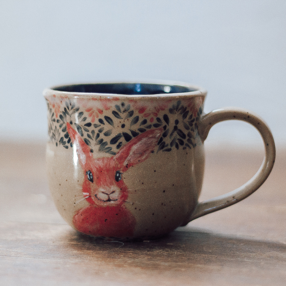 <p style="font-size: 16px; line-height: 150%;"><strong>Red Bunny Mug&emsp;</strong><br />
12 oz.<br /> 
<strong>$70</strong></p>