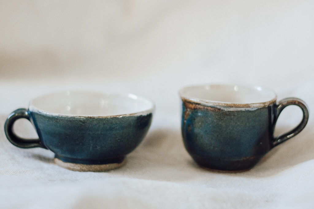 <p style="font-size: 16px; line-height: 150%;"><strong>Two Blue Teacups</strong>&emsp;<br />
  Set of 2, 4 oz. each<br /> 
<strong>$45</strong></p>