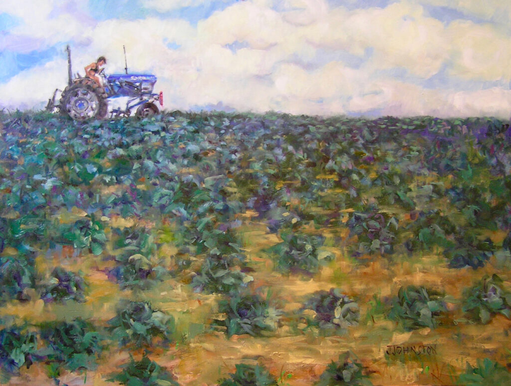 <p style="font-size: 16px; line-height: 150%;"><em><strong>Tilling the Brassica&emsp;<br>
</strong></em>Oil  / 30&rdquo; x 24&rdquo; / Framed&emsp;<br>
<strong>$700</strong></p>